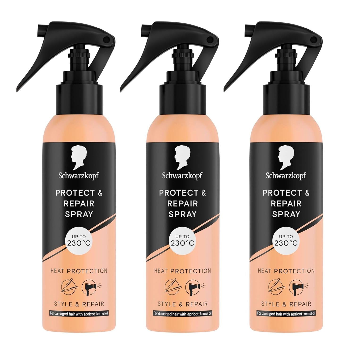 Styling Protect & Repair Spray 150ml Heat Defence Hair Care, 3 Pack