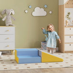2 Piece Soft Play Set For Toddler Climb And Crawl | Grey