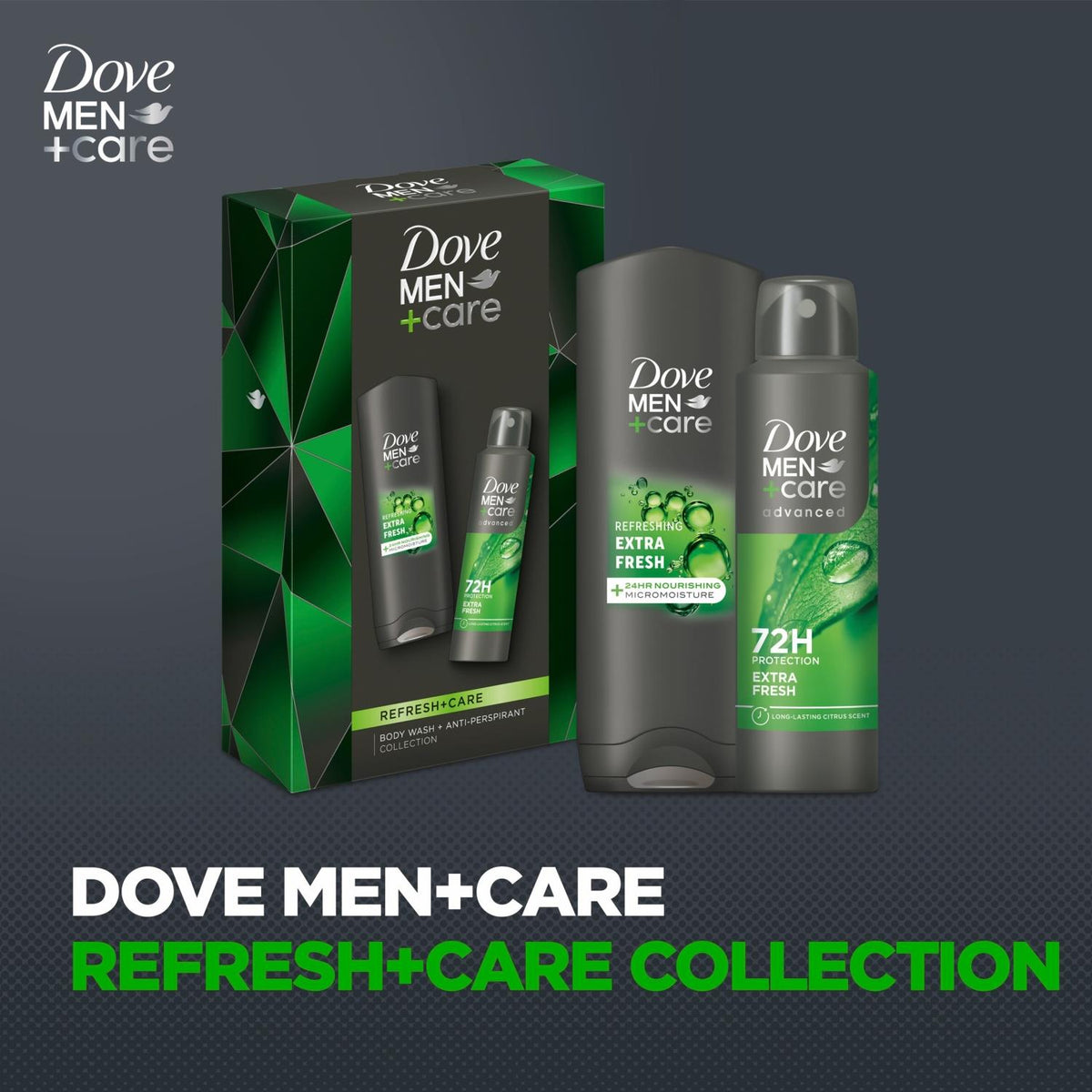 Refresh And Care Duo Gift Set For Him, Body Wash And Deodorant | Set of 1