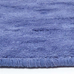 Hand Tufted Plain Cotton Large Round Rug | 70cm x 70cm | Blue