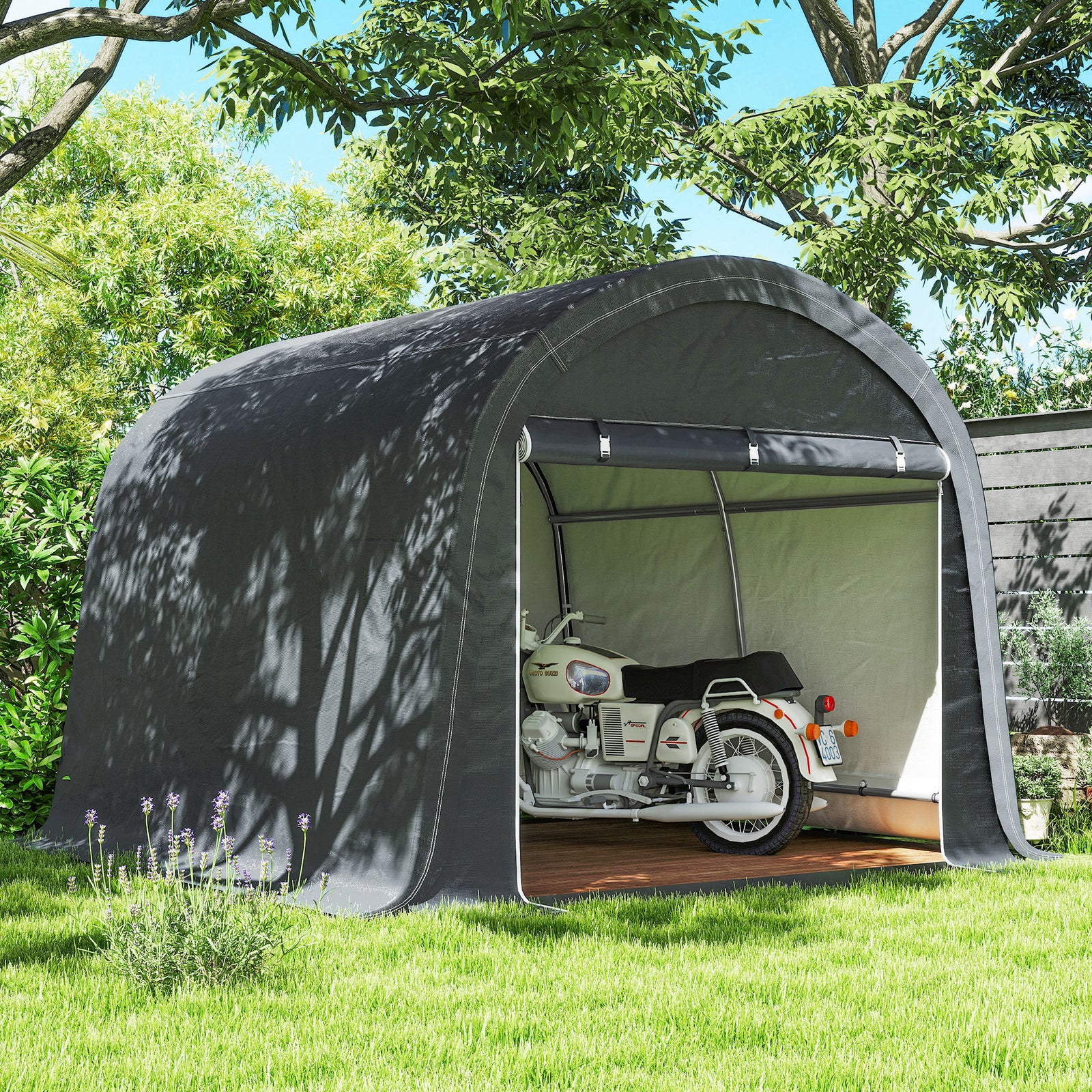 3x3m Heavy Duty Outdoor Garden Storage Tent Grey