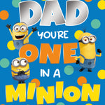 Minions 'dad You're One In A Minions' Father's Day Card Official Product
