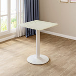 60*60*72cm Square Cafe Table With Metal Base | 60cm x 60cm | White