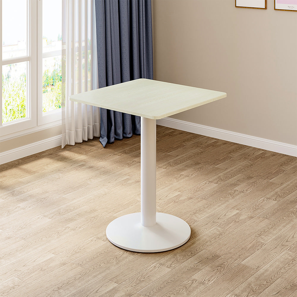 60*60*72cm Square Cafe Table With Metal Base | 60cm x 60cm | White