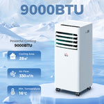 HOMCOM Mobile Air Conditioner White W/ Remote Control Cooling Ventilating