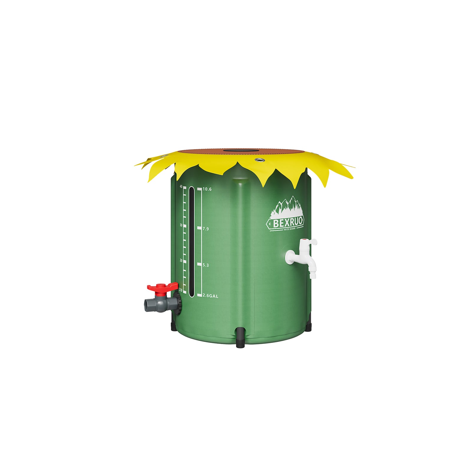 Breeins 50l Collapsible Rain Barrel With Spigot & Overflow
