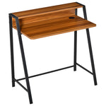 2-tier Storage Computer Workstation With Shelf, Metal Frame | Natura