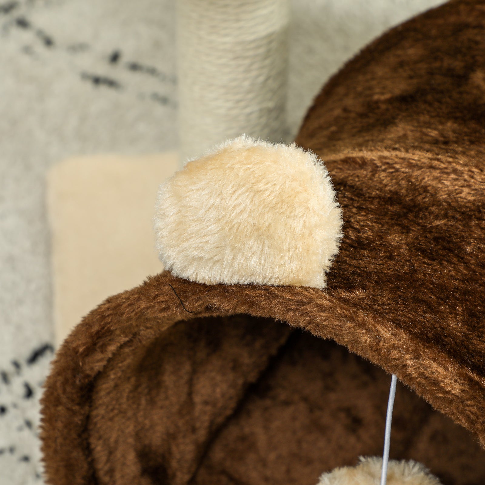 Cat Tree W/ Scratching Post, Bed, Cat Tunnel, Toy Ball | Brown