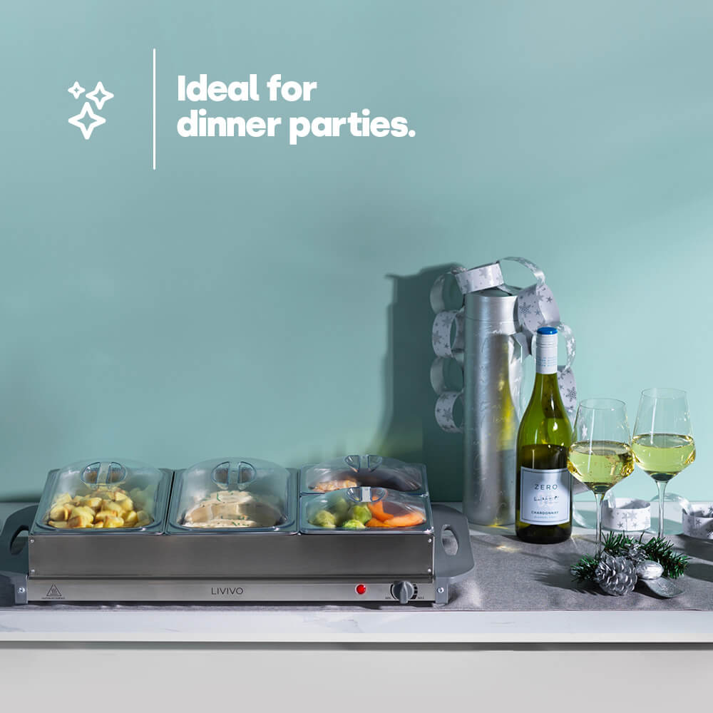 Buffet Server & Plate Warmer - 4 Tray