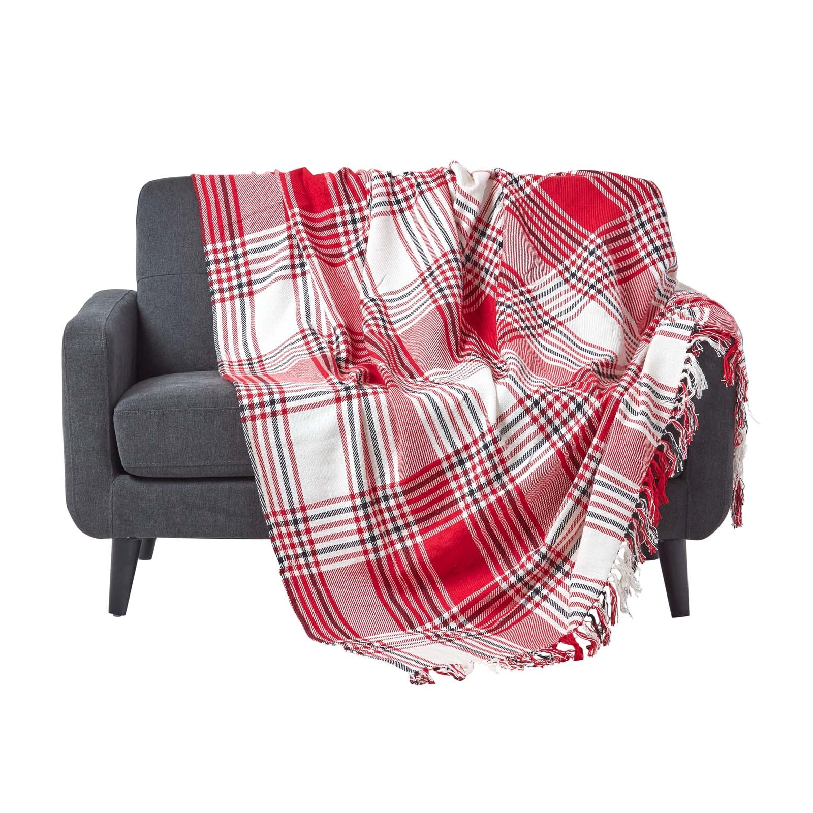 Tartan Check Sofa And Bed Throw | 150cm x 200cm | Red