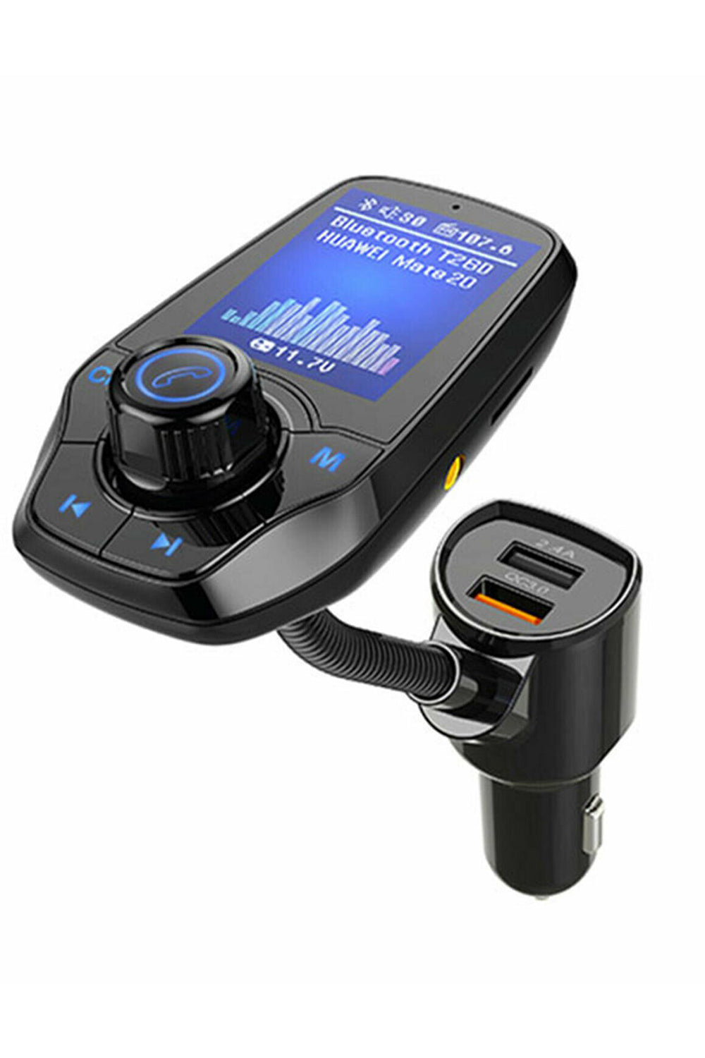 Wirelessmultifunctional Bluetooth Car Fm Transmitter With Dual Usb Port