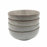 Set Of 4 Nordic Stoneware Cereal Bowls | Set of 4 | Grey