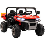 12v Two-seater Kids Electric Ride-on Car W/ Electric Bucket | Red