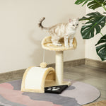 Cat Tree Kitten Scratching Scratcher Cosy Sisal Home Play Rest Activity | Beige
