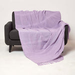 Kashi Cotton Throw With Tassels | 225cm x 255cm | Lilac