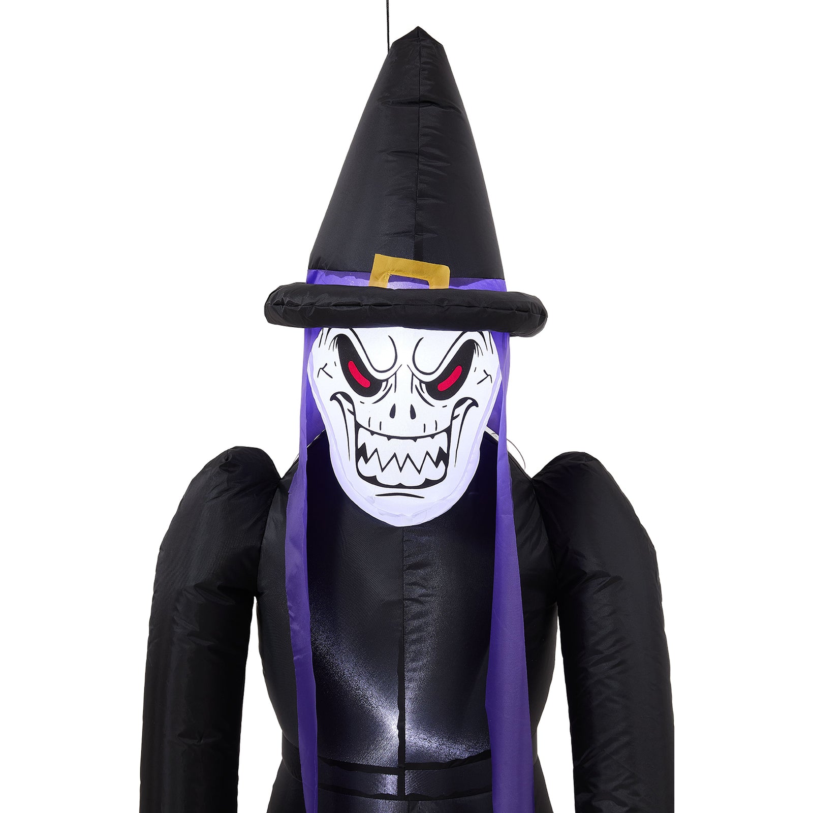 Breeins 182cm Blow-up Halloween Scary Witch Inflatable Decoration With Built-in Led Lights