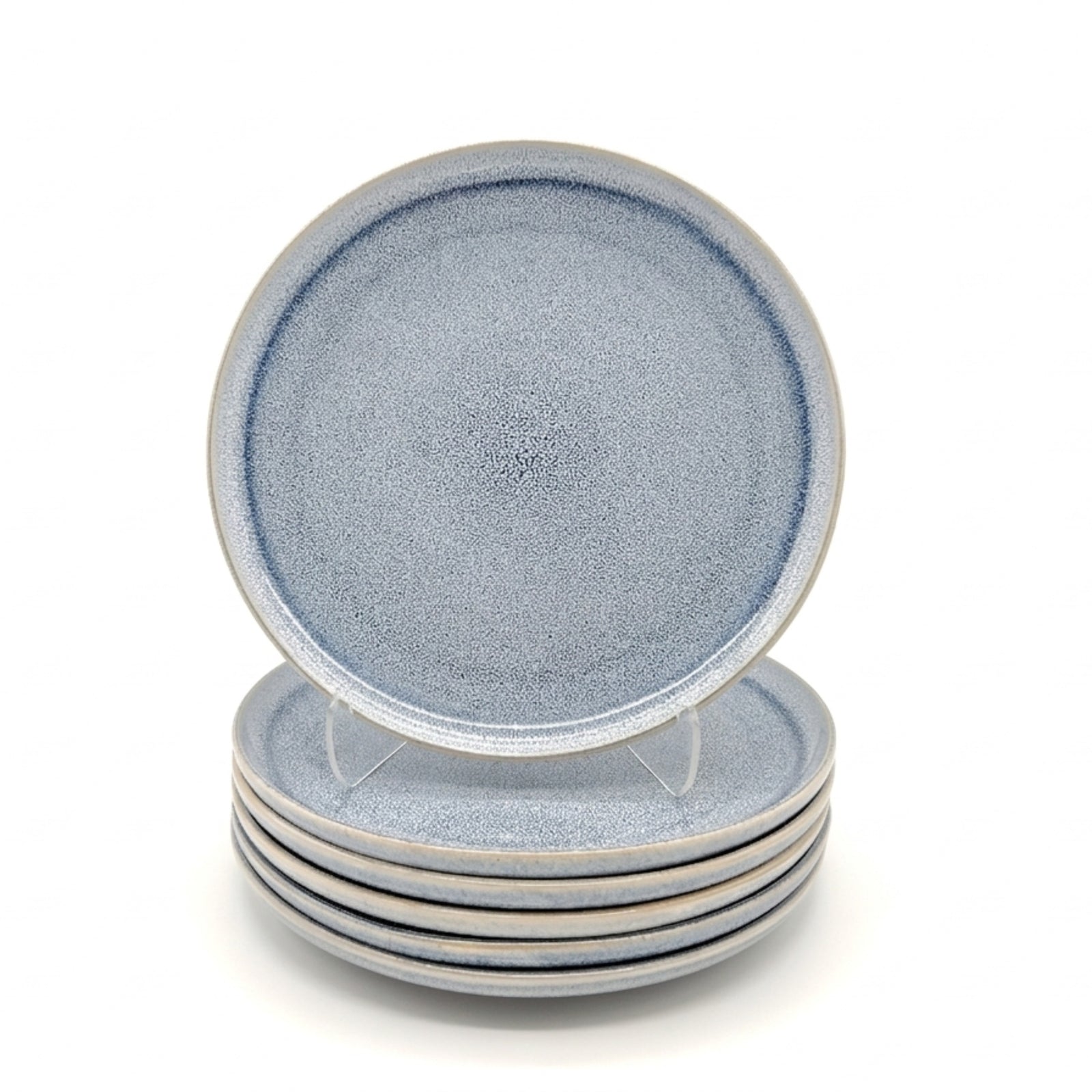 Reactive Ash Blue Glaze Dinnerware Dinner Plate Set 26.5cm | Set-of-6 | Blue