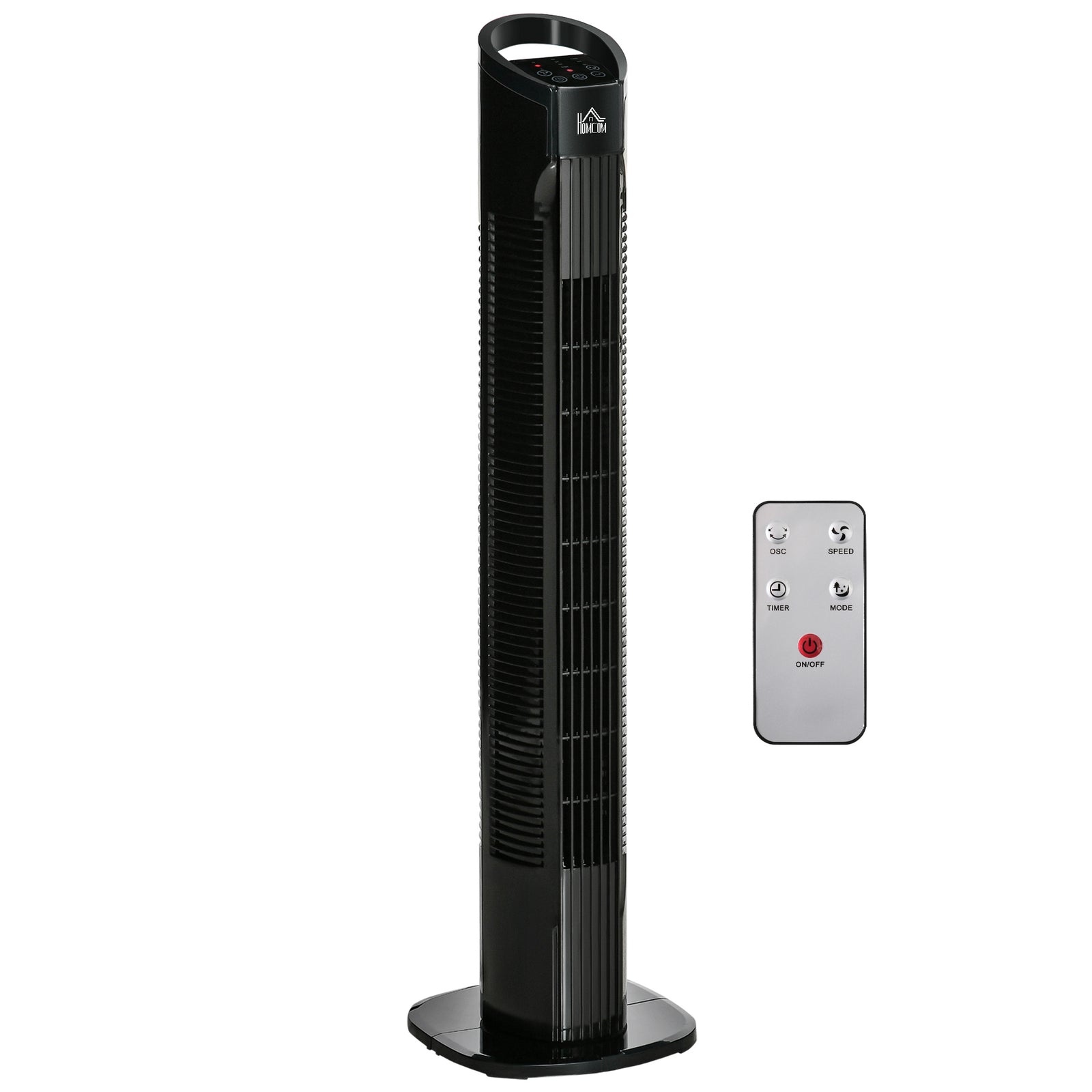 Led Tower Fan With Oscillation 3 Speed 3 Mode | One Size | Black