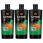3in1 Body, Face & Hair Wash Shower Gel Extra Fresh Jungle Fresh 700ml, 3pk