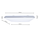 Palermo Modern White Led Ceiling Lamp Included Remote With Adjustable Brightness And Colour Temperature | 53cm | White
