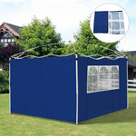Gazebo Replacement Exchangeable Side Wall Panels W/ Window | Blue