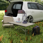 Portable Folding Camping Table W/ Roll Up Aluminium Top | Khaki