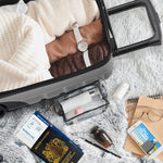 45x36x20cm Cabin Carry On Luggage with Medium Case and Large Size Check-in Hold Suitcase | Cabin | Light Grey
