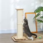 87cm Cat Scratching Post 3 In 1 Cat Scratcher W/ Track Ball Toy