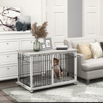 Dog Crate Indoor W/ Washable Cushion - Grey