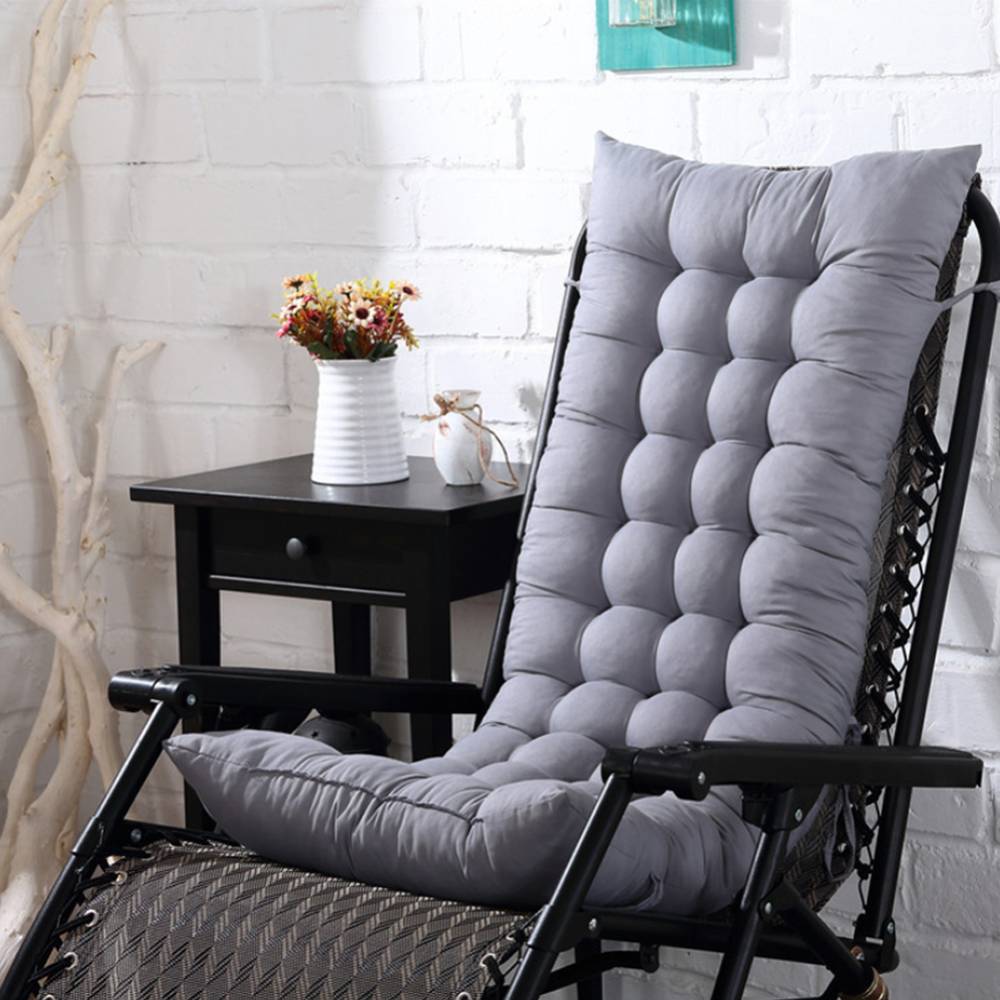 Outdoor Chaise Lounge Cushion Thick Soft And Fade-resistant For Patio Or Pool | Grey