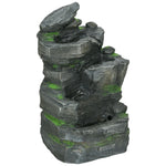 Solar Led Waterfall Fountain, Dark Grey