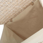 White Oatmeal Cotton Lined Square White Wash Laundry Basket | Large | White