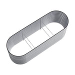 80cm Height Gardens Plan Oval-shaped Galvanized Steel Raised Garden Bed | Medium | Galvanized Silver