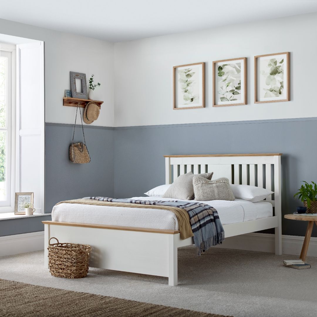 Chester White Wooden Bed | Double | White