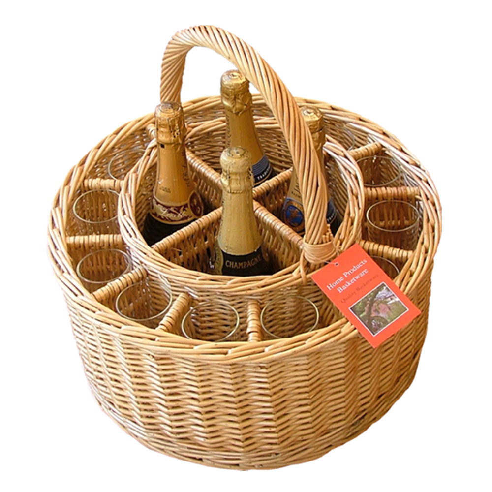 Deluxe Celebration Drinks Wicker Basket