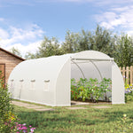 Polytunnel Greenhouse Tent 6x3x2m - White