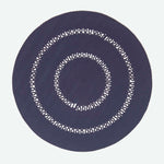 Crochet Braided Round Rug | 150cm | Navy Blue