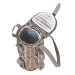 Single Bottle And 2 Cartridge Glass Carrier With Shoulder Strap