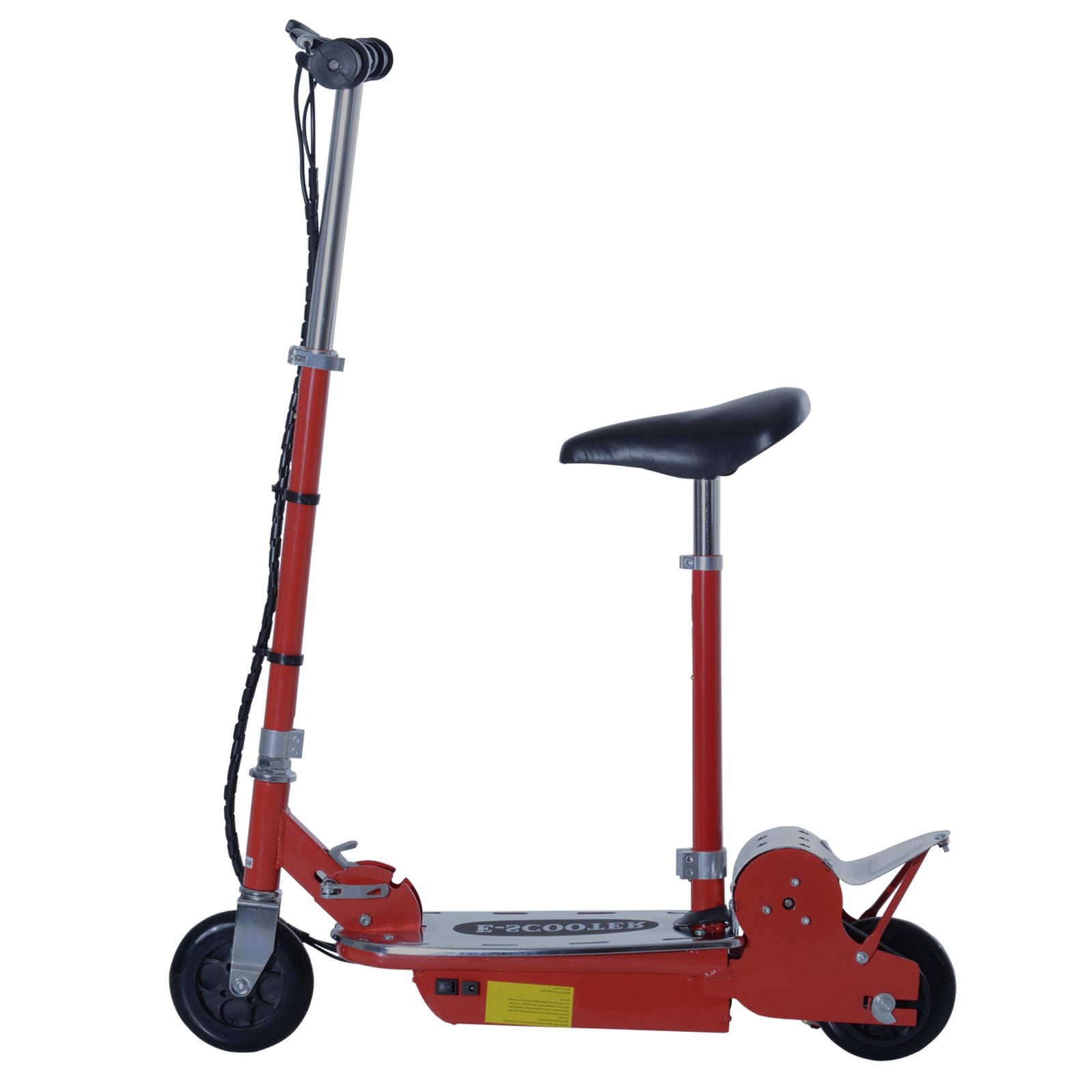 Foldable Powered Scooter With Adjustable Seat And Brake | Red