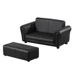 Kids Sofa 2 Seater Childrens Armchair Furniture Bedroom Playroom | Black