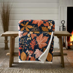 Snuggle Warm Fleece 140x180cm Throw Autumn Leaves