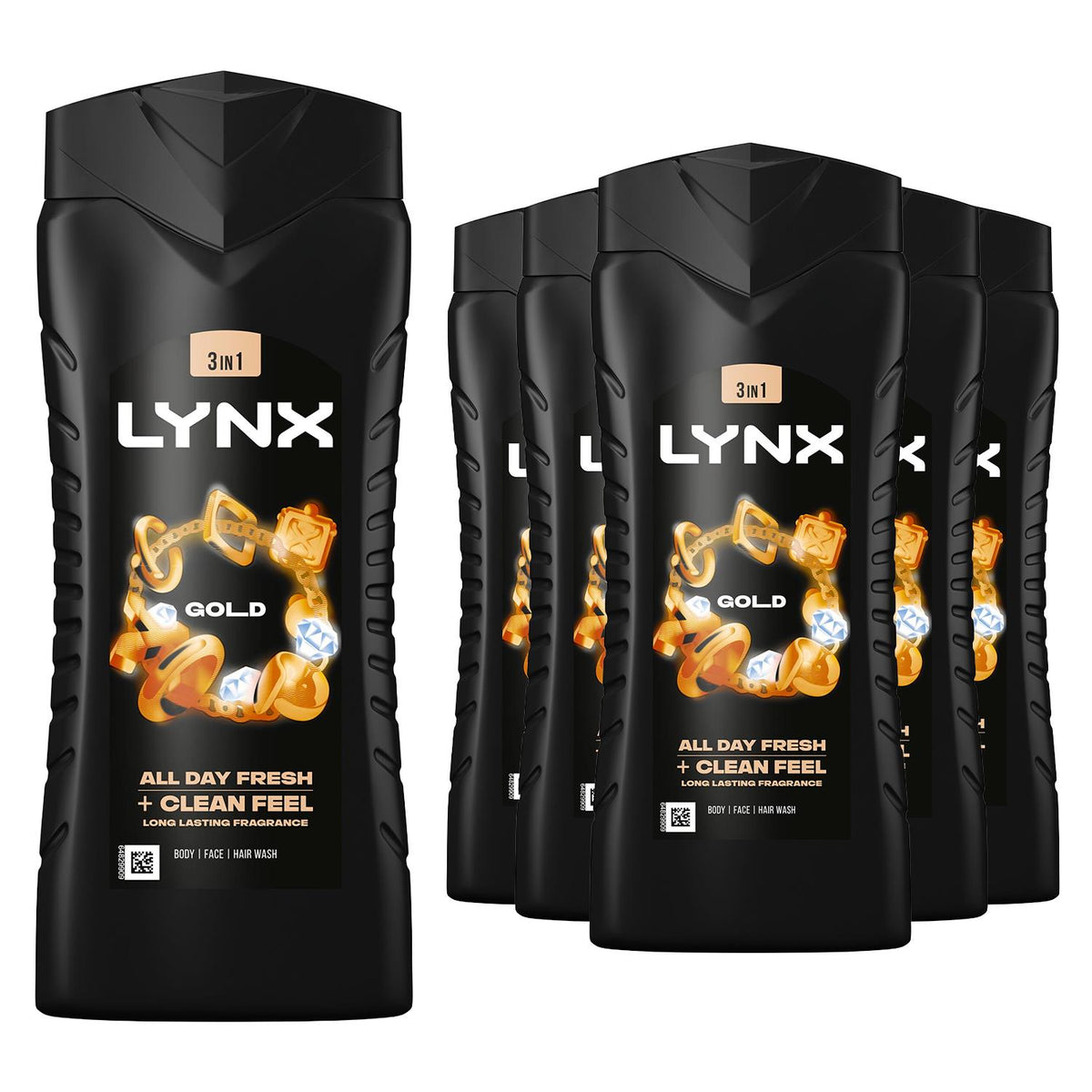 Gold 12h Refreshing Energy Boost Shower Gel Bodywash, 500ml | Set of 18
