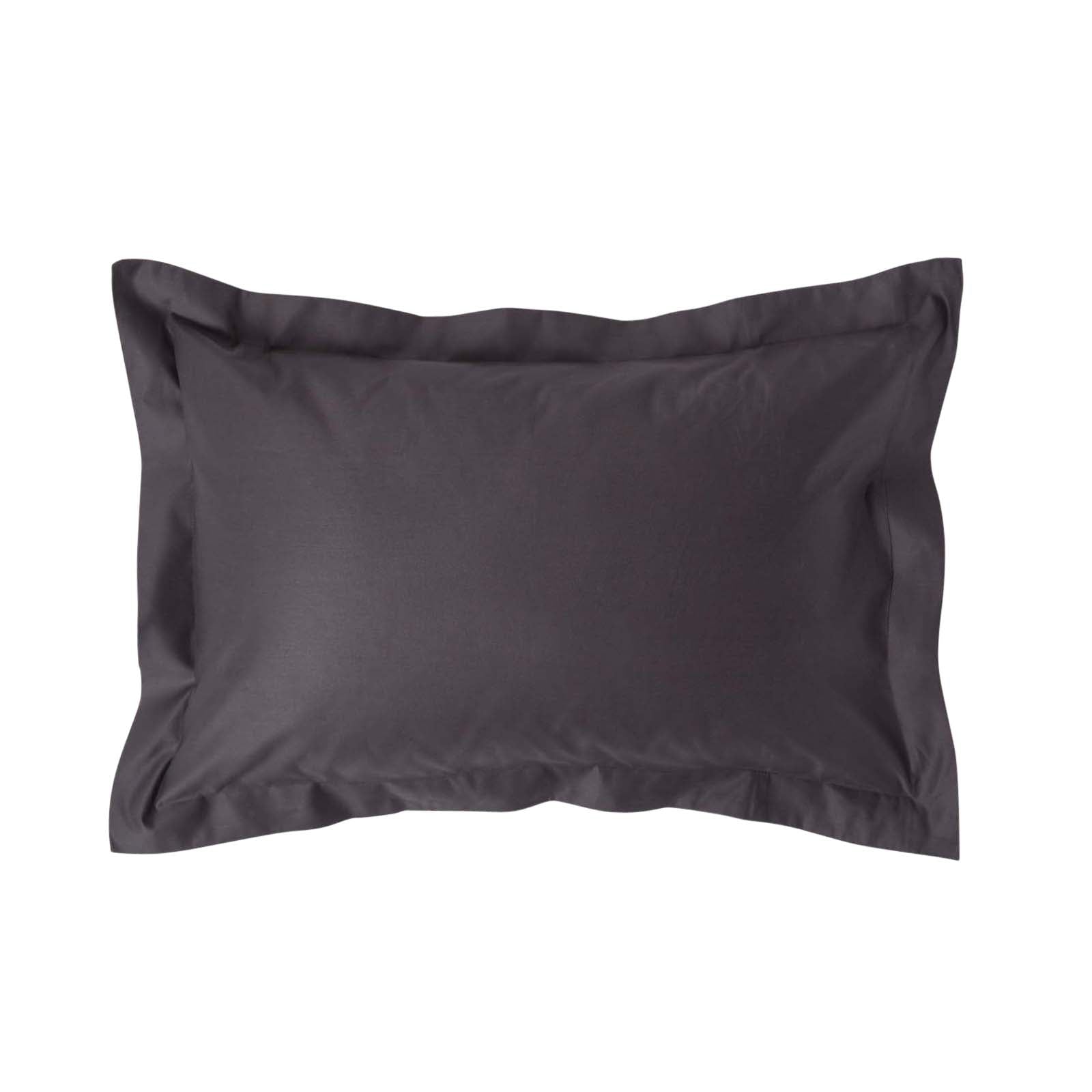 Egyptian Cotton Oxford Pillowcase 1000 Tc | 48 x 74cm | Charcoal Grey