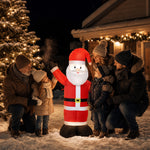 Outsunny 5ft Christmas Inflatable Velvet Look Santa Claus