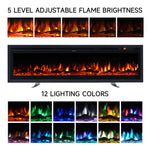 40 Inch Electric Fireplace With Remote 12 Flame Colours 1500w