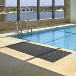 Pvc Duckboard Wet Area Non-slip Mat Drainage Matt - 61cm X 5m Roll | Black