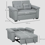 Click Clack Sofa Bed 2 Seater Sofa Bed For Living Room | Light Grey
