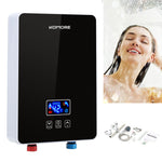 6kw Tankless Electric Water Heater With Shower Head Digital Temperature Display
