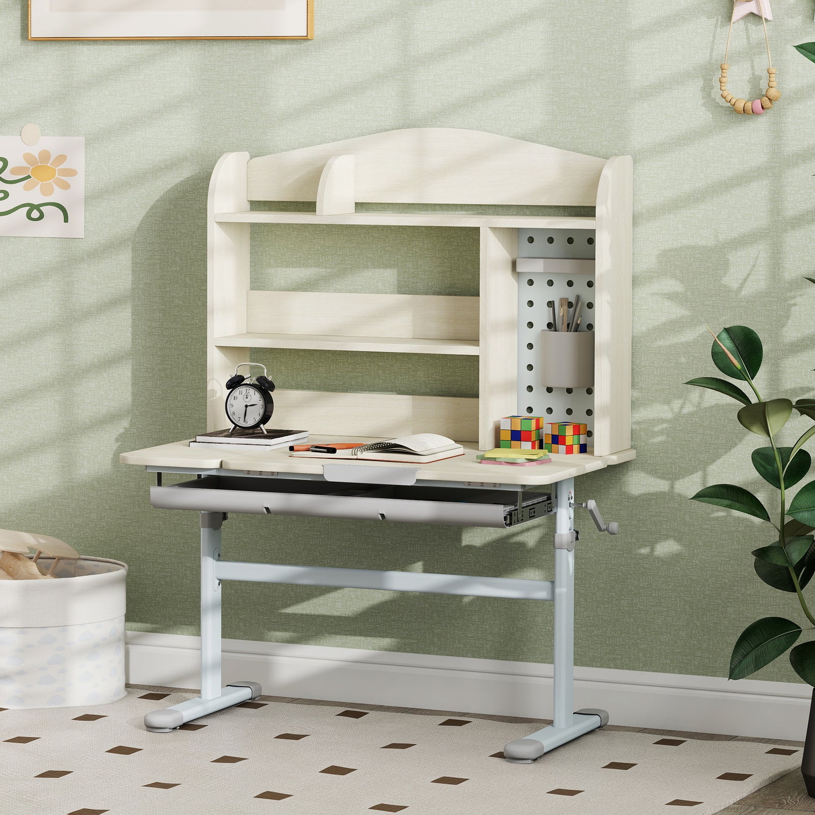 Kids Desk, Study Desk For Kids Height Adjustable With Tilt-desktop