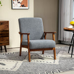 Boucle Accent Chair Armchair W/ Wide Seat For Living Room | One Size | Gray